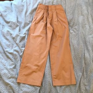 Uniqlo camel wide leg pants